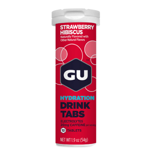GU Energy - Hydration Drink Tabs - Strawberry Hibiscus (with caffeine)