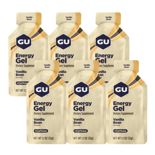 GU Energy - Energy Gels - Vanilla Bean (with caffeine) (6 Pack)
