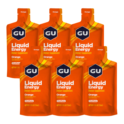 GU Energy - Liquid Energy Gel - Orange (with caffeine) (6 Pack)