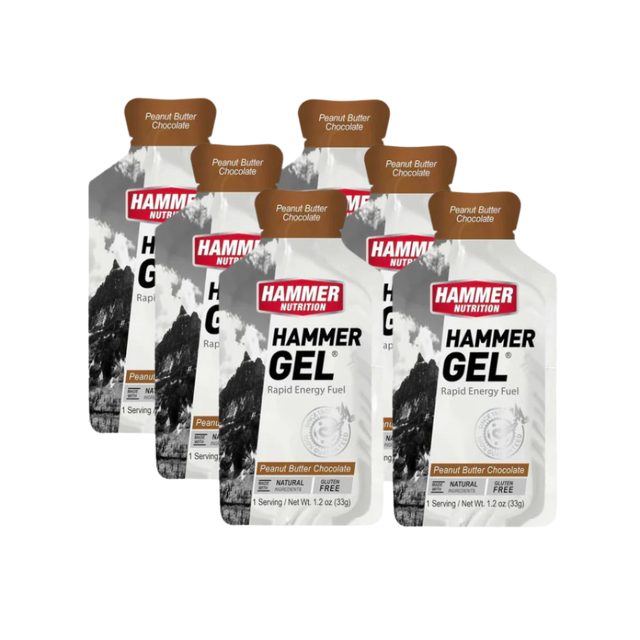 Hammer Nutrition - Energy Gels - Peanut Butter Chocolate - Pack of 6