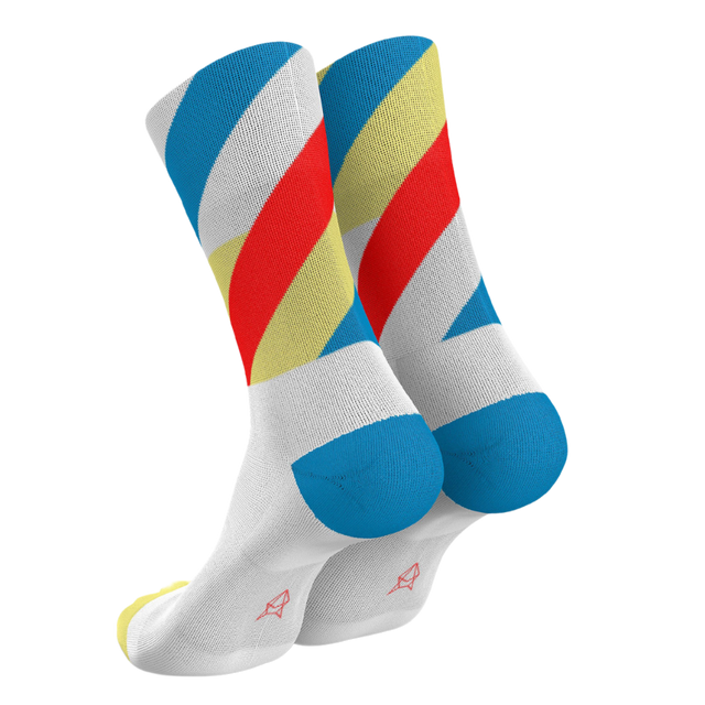 Incylence - Running Loops Long Sock - White Blue Inferno