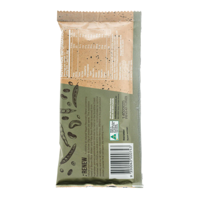 Infinit Nutrition - Renew Vegan Protein Blend Sachet - Chocolate - Back