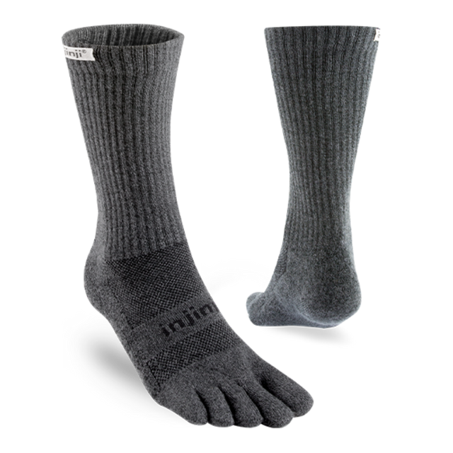 Injinji - Trail Midweight Crew - Granite (Heel)