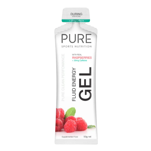 Pure Sports Nutrition - Fluid Energy Gels - Raspberry (with caffeine) (50g)