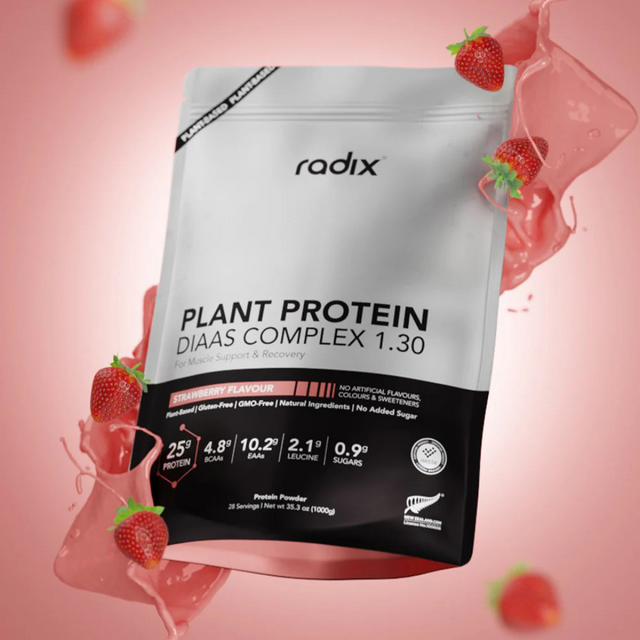 Radix Nutrition - Plant Protein DIAAS Complex™ 1.30 Bag - Strawberry (1kg) - Render