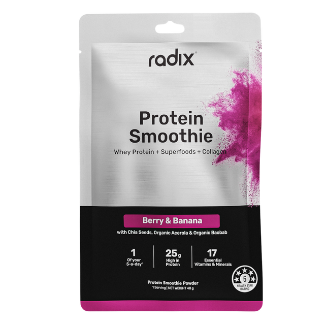 Radix Nutrition - Whey Protein Smoothie Sachet - Berry & Banana (48g)