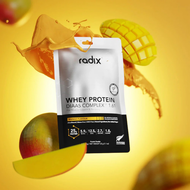 Radix Nutrition - Whey Protein DIAAS Complex™ 1.61 Sachet - Mango (32g) - Render