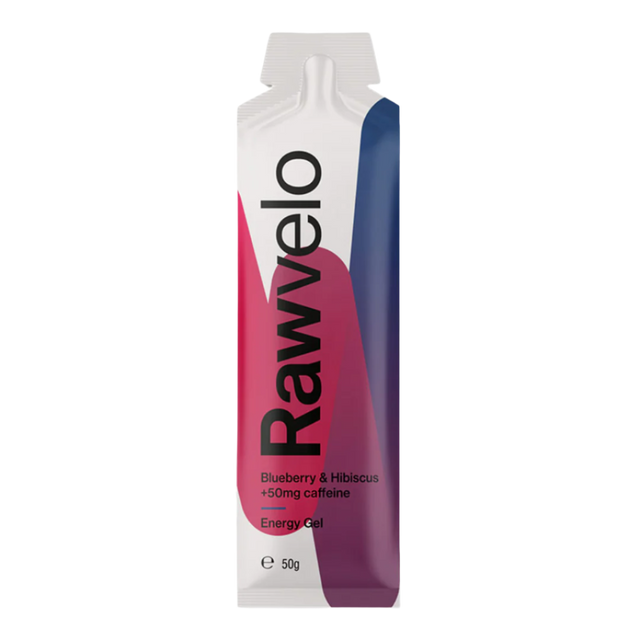 Rawvelo - Energy Gel -  Blueberry & Hibiscus (with caffeine) (50g)