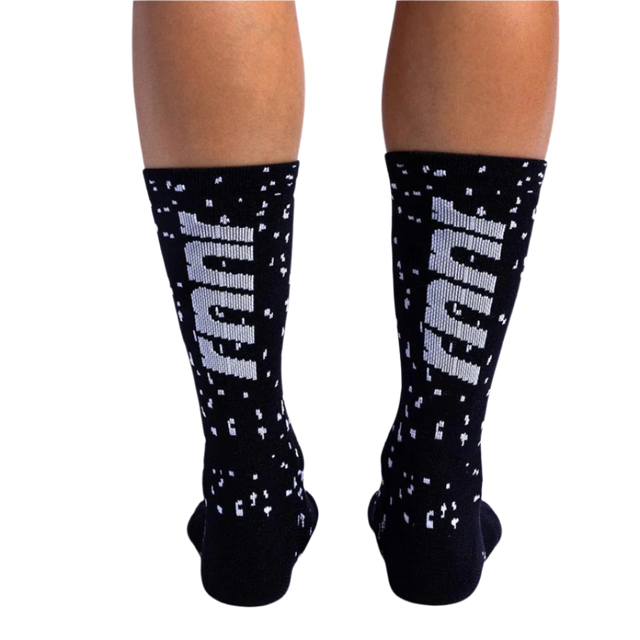 RNNR - Marathon Crew Sock - Cadence Black - Black Lifestyle