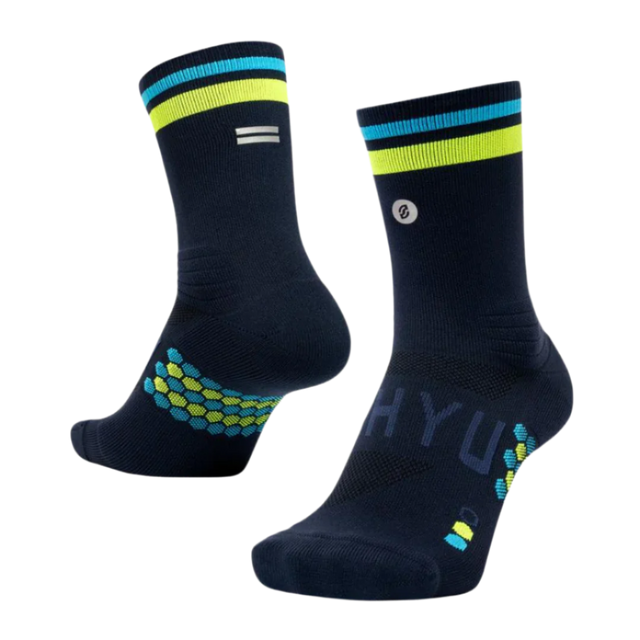 SHYU - Racing Socks - Navy/Citron/Blue