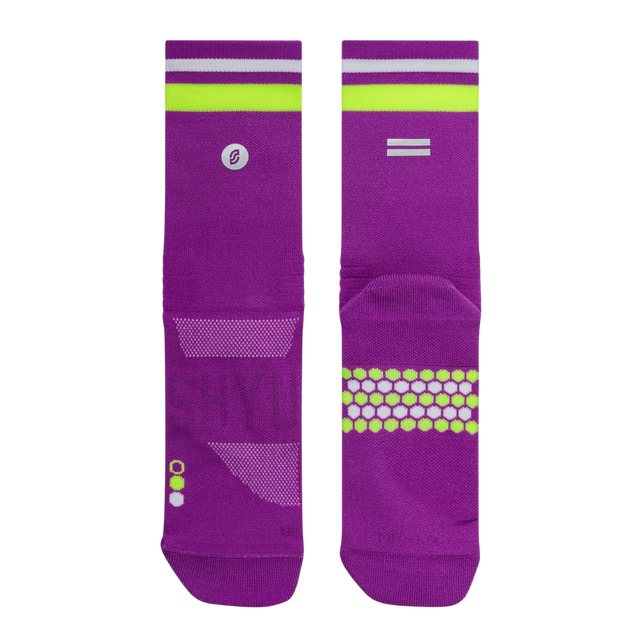 SHYU - Racing Socks - Purple/Neon/White - Flat