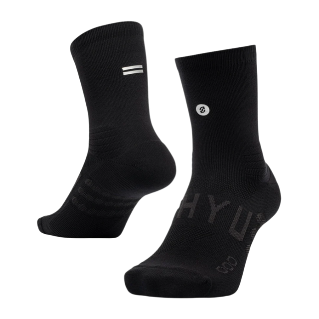 SHYU - Racing Socks - Black/Black/Black - Half Crew