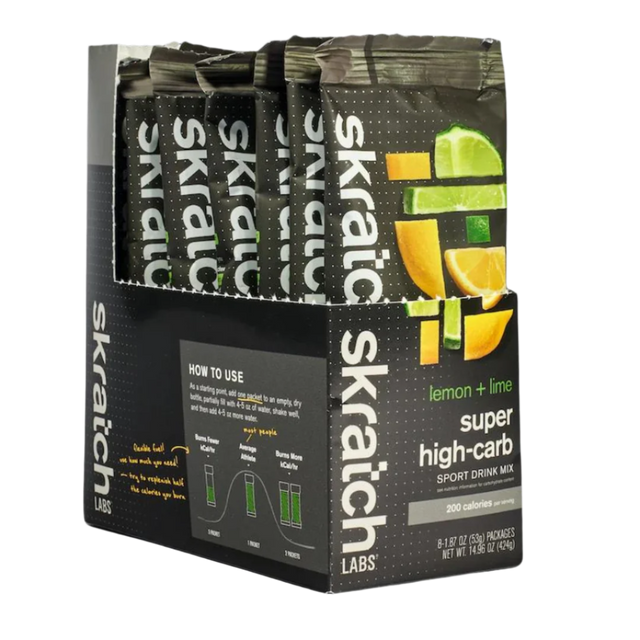 Skratch Labs - Super High-Carb Sport Drink Mix Sachet - Lemon & Lime - Box of 8