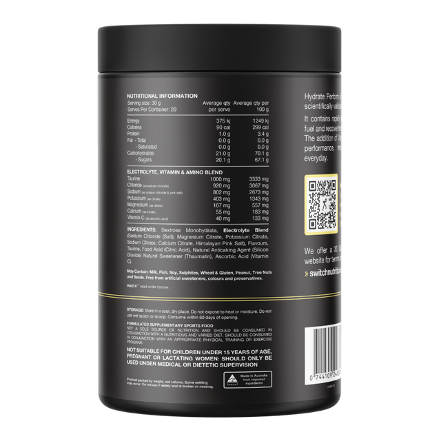 Switch Nutrition - Hydrate Perform - Lemon Lime