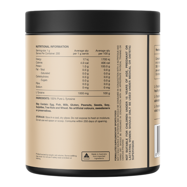 Switch Nutrition - Tyrosine (Back)