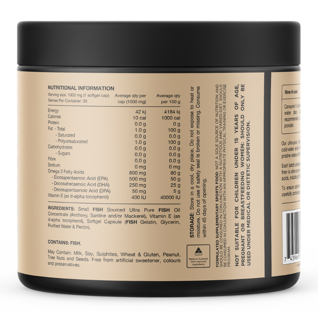 Switch Nutrition - Ultra Fish Oil 30g (Back)