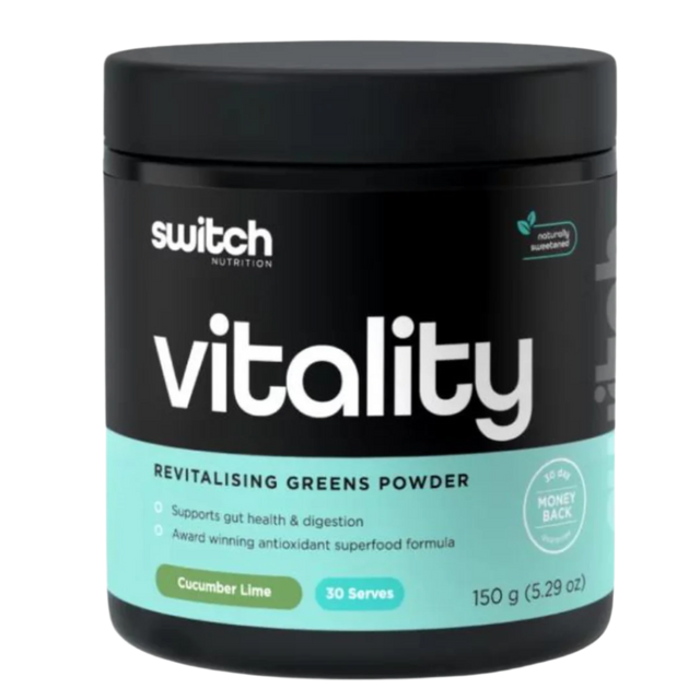 Switch Nutrition - Vitality Super Greens Powder - Cucumber Lime (150g)