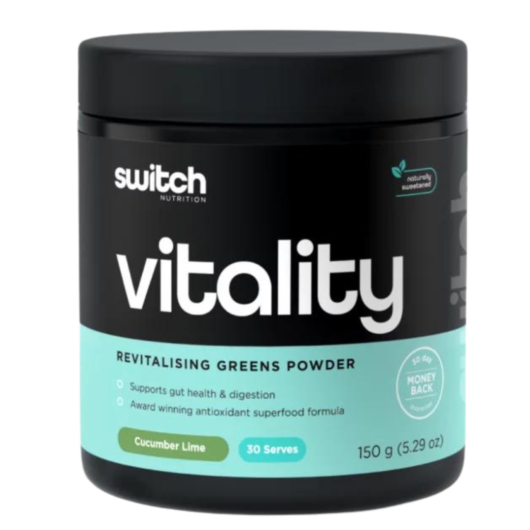 Switch Nutrition - Vitality Super Greens Powder - Cucumber Lime (150g)