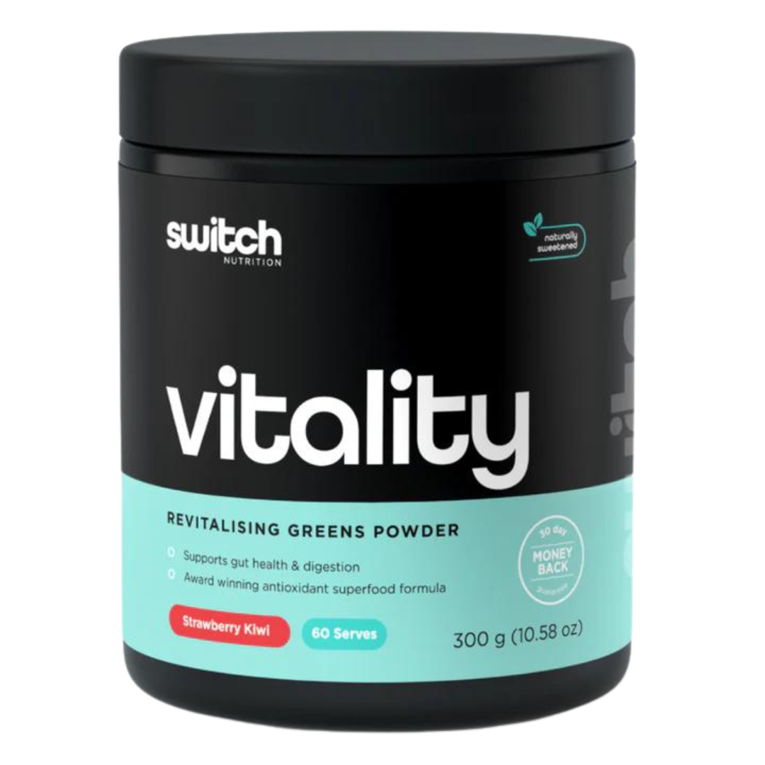 Switch Nutrition - Vitality Super Greens Powder - Strawberry Kiwi (300g)