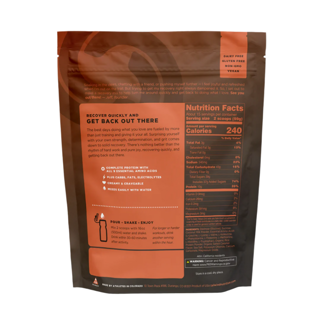 Tailwind Nutrition - Recovery Mix Bag - Salted Caramel (911g) - Back