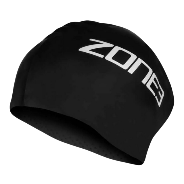 Zone3 - Long Hair Swim Cap - Black - Aid Station