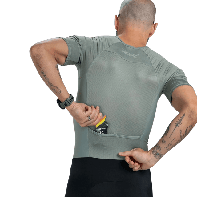 Zoot - Mens Core Tri Aero FZ Racesuit - Army Green - Aid Station