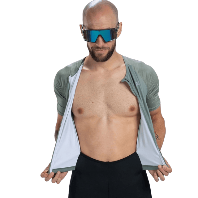 Zoot - Mens Core Tri Aero FZ Racesuit - Army Green - Aid Station