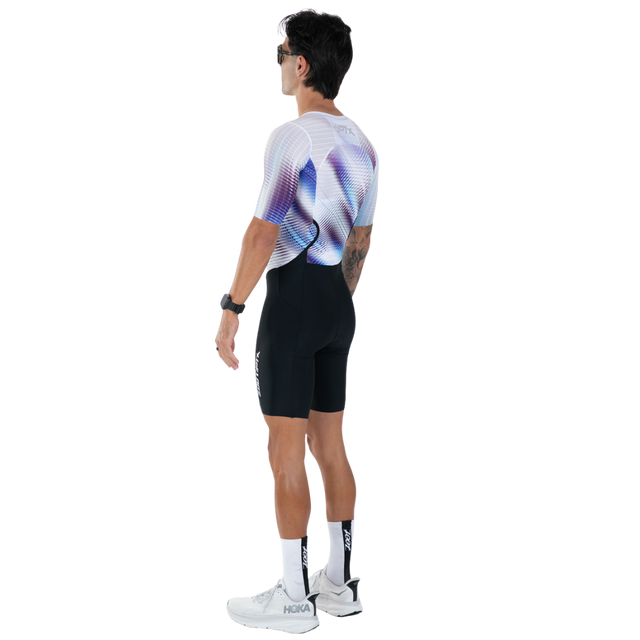 Zoot Men's Ultra Tri P1X Racesuit in Nova colourway - back angle view