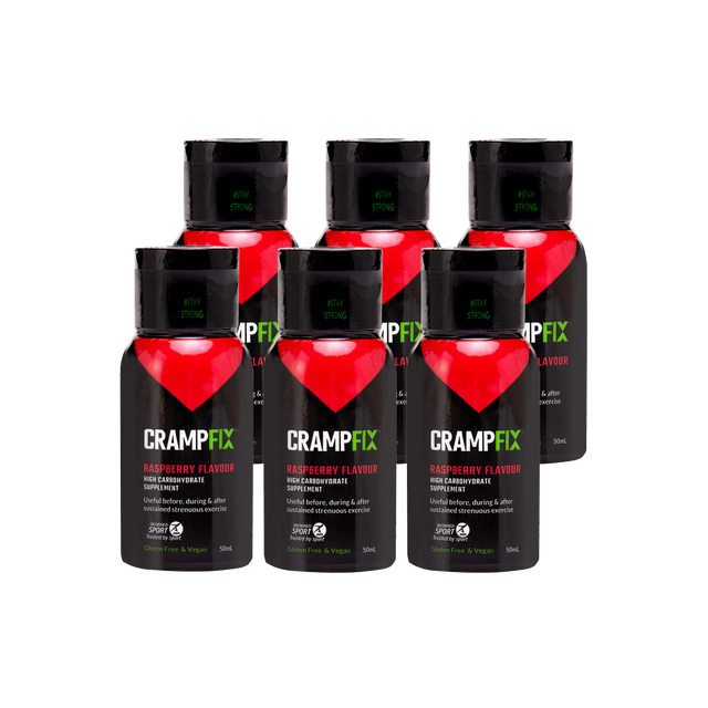 CrampFix - Flip-Top Lid Squeeze Bottle - Raspberry pack of 6