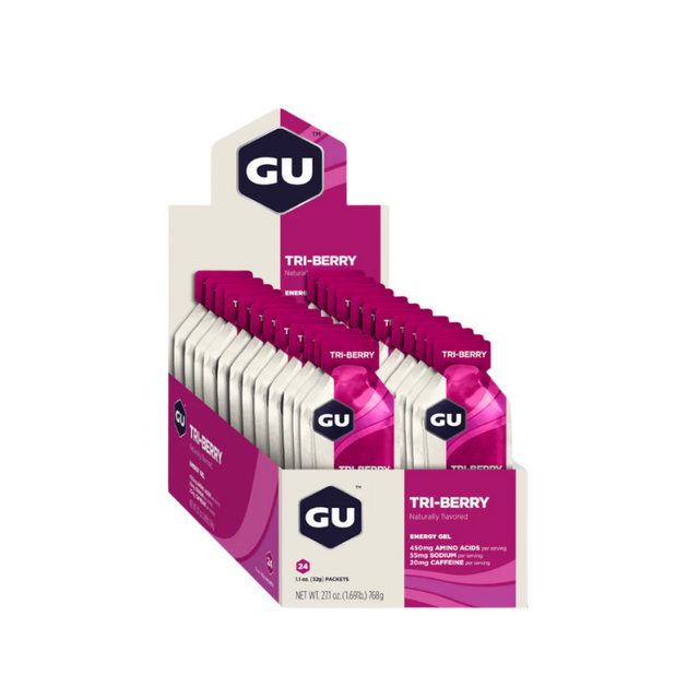 GU Energy Gel Tri-Berry Box of 24