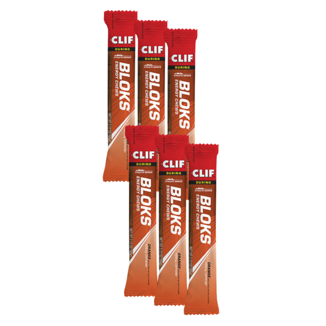 Clif Bar - Bloks Energy Chews - Orange (Caffeine)  - 6 Pack