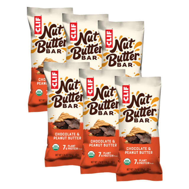 Clif Bar - Nut Butter Bars - Chocolate & Peanut Butter - 6 Pack