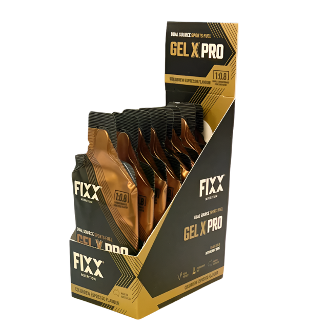 Fixx Nutrition - Gel X Pro - Coldbrew Espresso (75mg caffeine) - 8 Pack