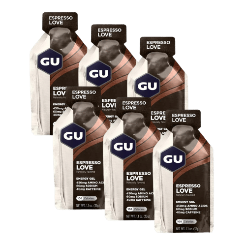 GU Energy - Energy Gels - Espresso Love (Caffeine) - 6 Pack