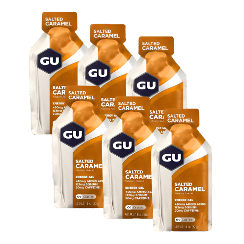 GU Energy - Energy Gels - Salted Caramel (Caffeine) - 6 Pack