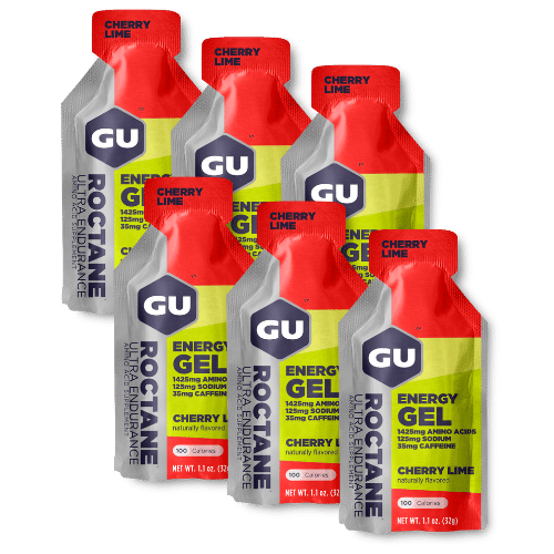 GU Energy - Roctane Energy Gels - Cherry Lime (Caffeine) - 6 Pack