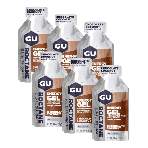 GU Energy - Roctane Energy Gels - Chocolate Coconut (Caffeine) - 6 Pack