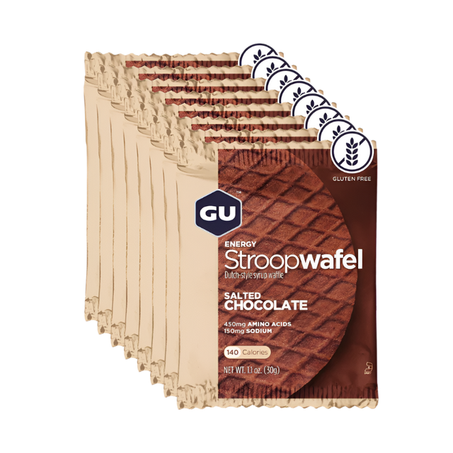 GU Energy - Stroopwafels - Salted Chocolate (Gluten Free) - 8 Pack