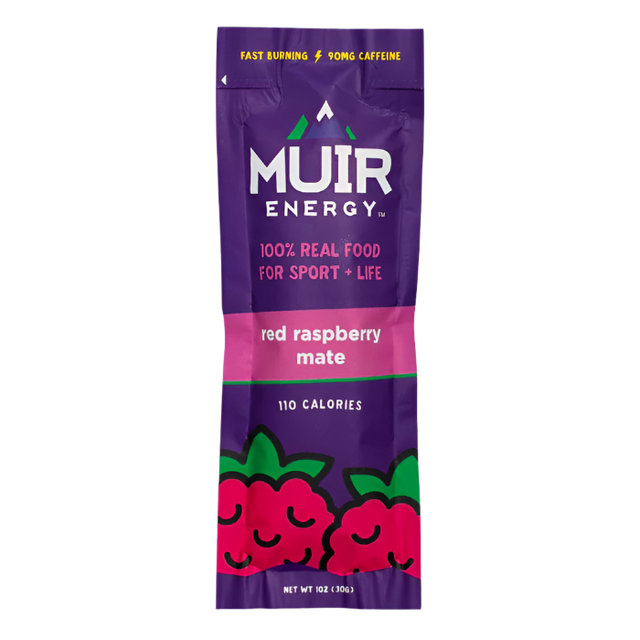 Muir Energy - Energy Gels - Red Raspberry Mate (90mg caffeine) 