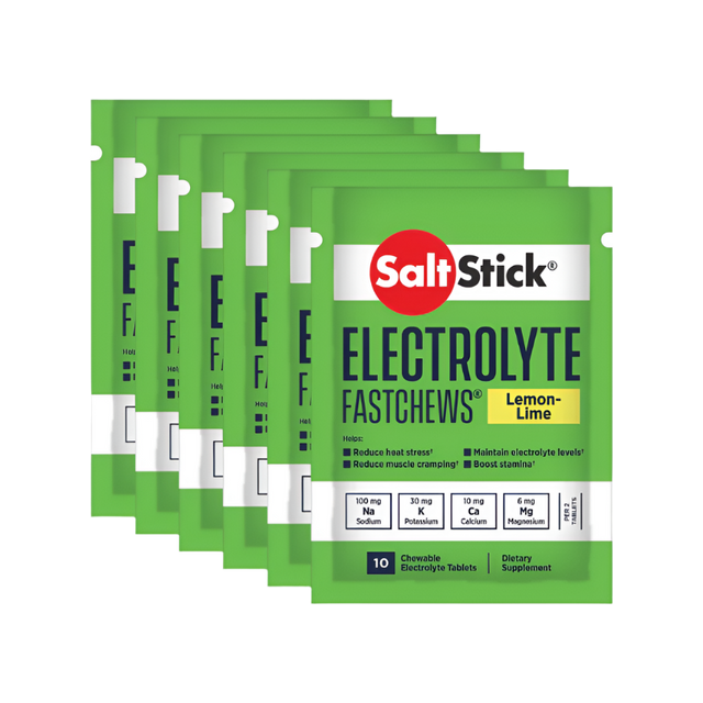 SaltStick - Electrolyte FastChews Sachet - Lemon Lime - 6 Pack